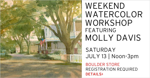 Weekend Watercolor Workshop with Molly Davis, July 13